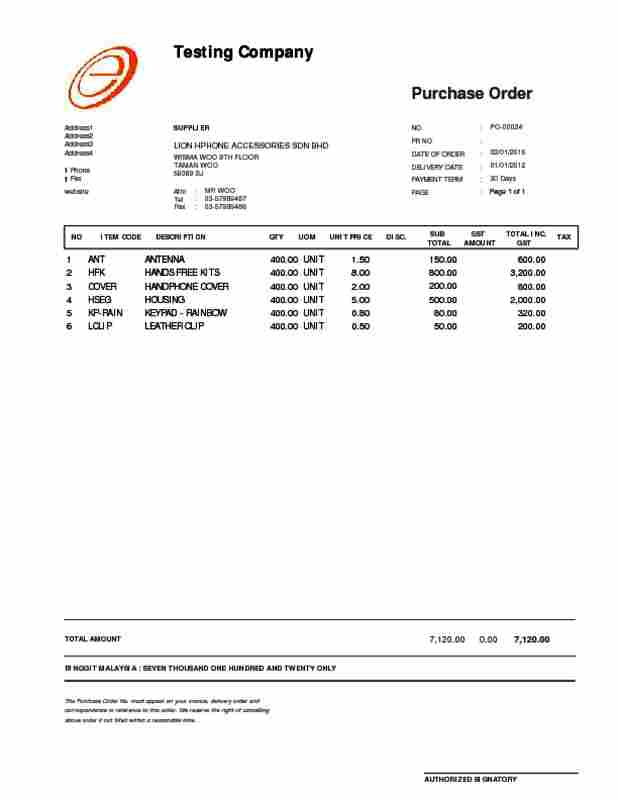 01 Purchase Order